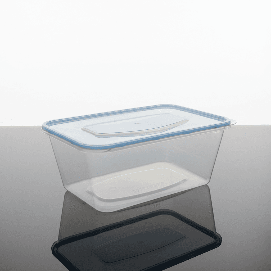 Natural Transparent Square Container — 1000ml