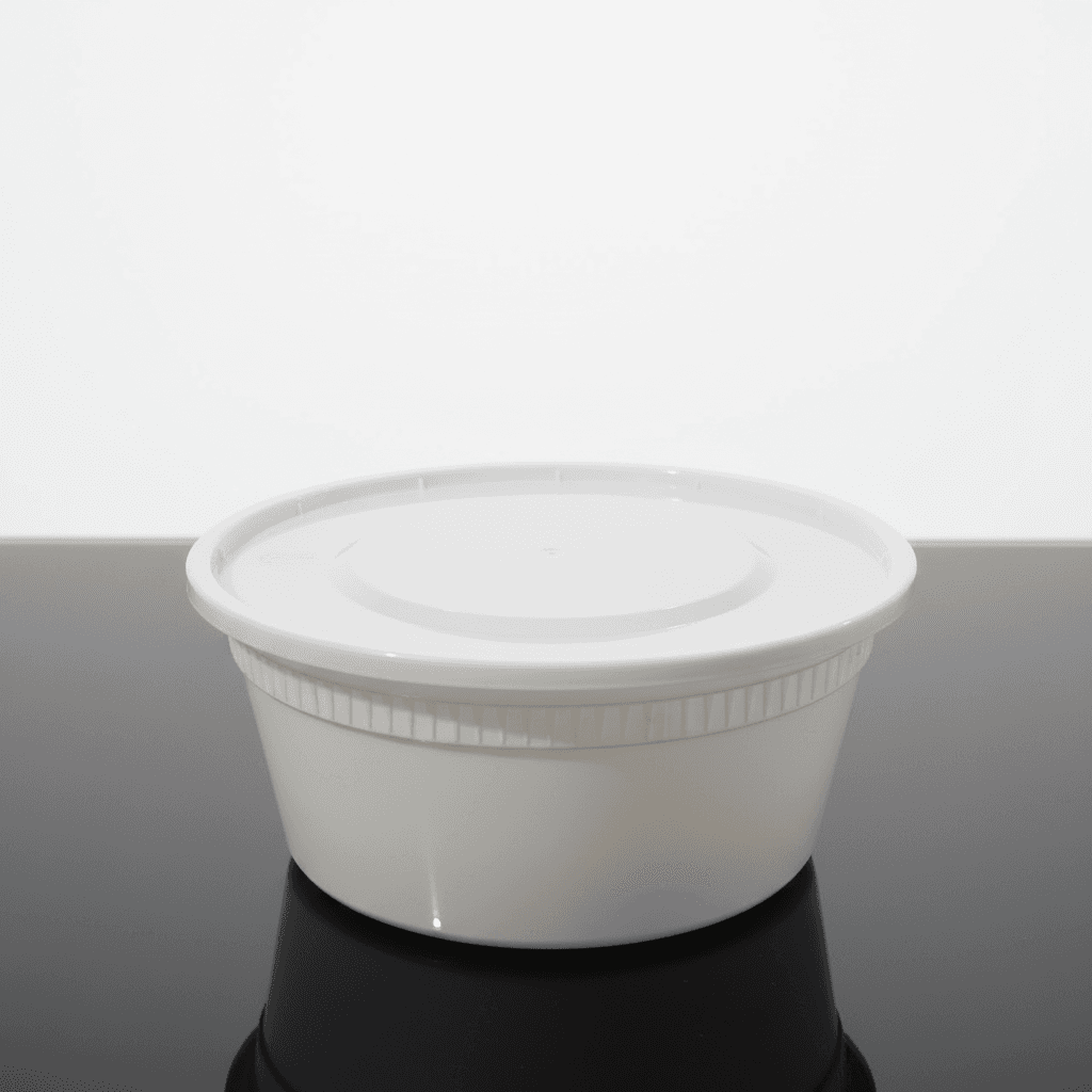 White Round Container — 1000ml