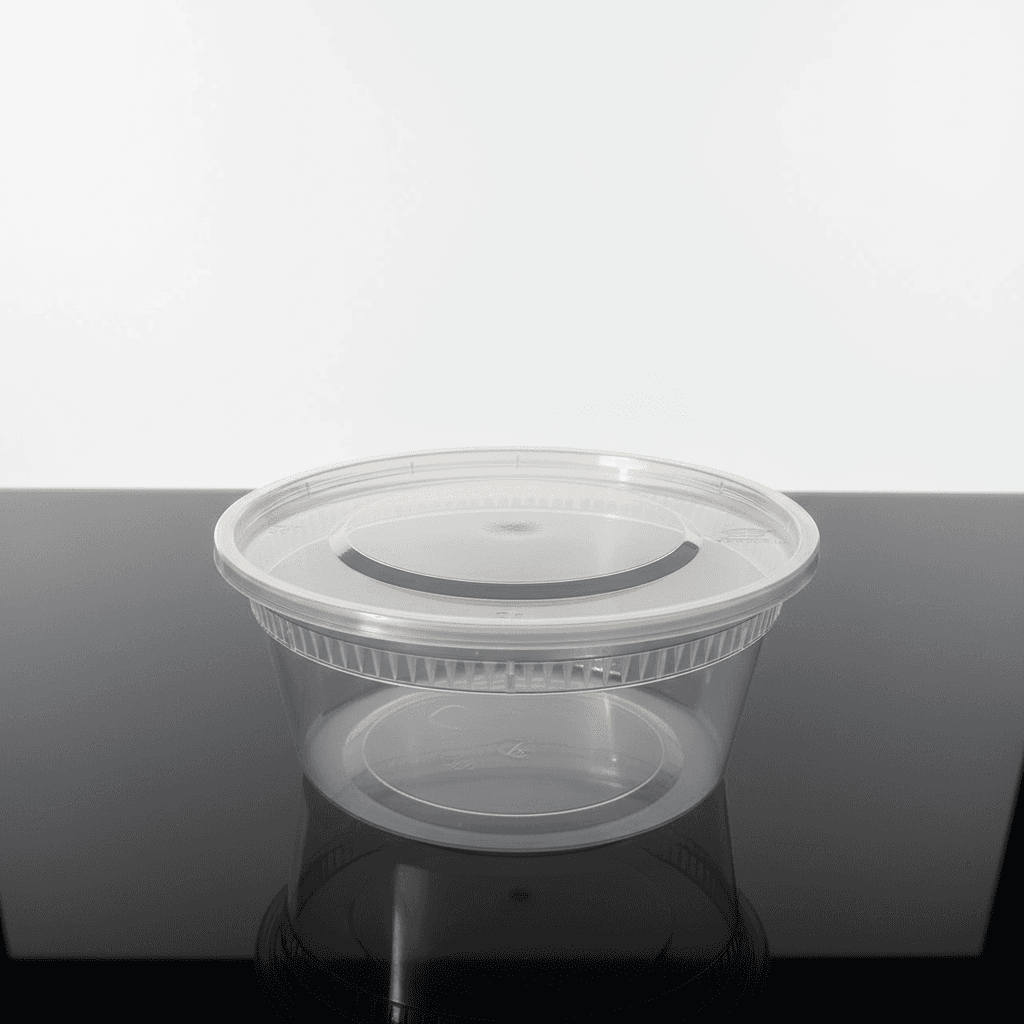 Natural Transparent Round Container — 1000ml