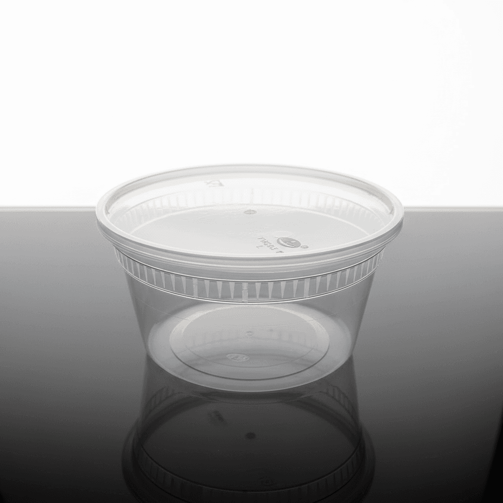Natural Transparent Round Container — 500ml
