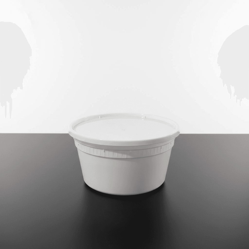 White Round Container — 500ml